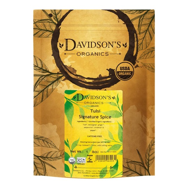 Davidson's Organics, Tulsi Signature Spice, Loose Leaf Tea, 16-Ounce Bag