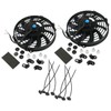 2X 9 inch 12V Universal Slim Fan Push Pull Electric