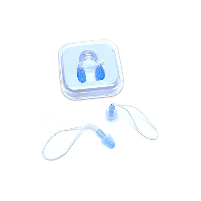Ergonomic nose clip and earplugs for swimming, diving or snorkeling