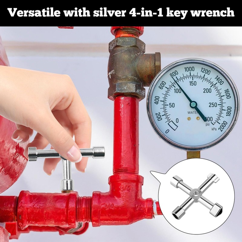 4 in 1 Meter Box Key,1 PCS Gas Meter Box