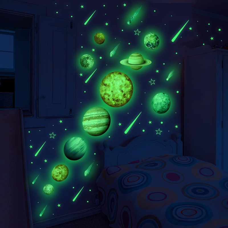 Evergreen Goods Glow in The Dark Solar System Stickers –