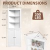 Furmax 62" Corner Cabinet, Bathroom Storage Cabinet with 6 Adjustable