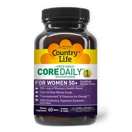 Country Life CORE Daily-1 for Women 50+ Multivitamin - Formulated for Women Over 50, Complete Daily Nutrition with Women's Health Blend, Coenzymated B Vitamins, Probiotics, and Digestive Enzymes