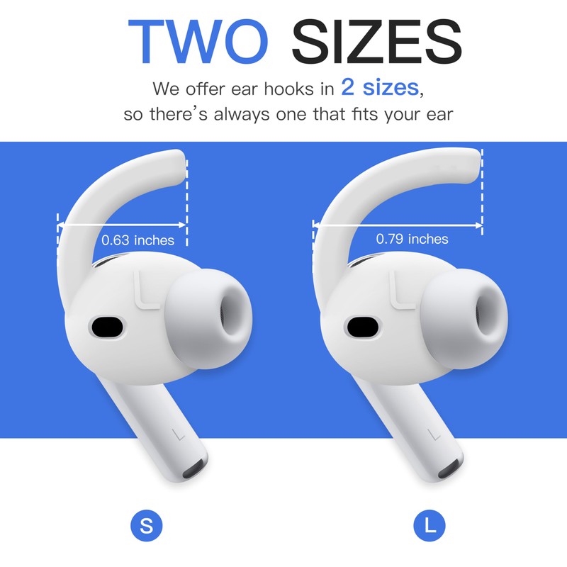 Upgraded 4 Pairs Ear Hooks for AirPods Pro 3 DamonLight