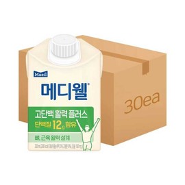 Maeil (엠디웰)메디웰 고단백 활력 플러스 200ml 30팩 (1박스) (MDwell) Mediwel High Protein Vitality Plus 200ml 30 Packs (1 Box)