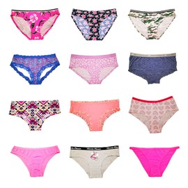 Dircho Women Underwear Variety of Panties Pack Lacy Cotton Briefs Hipsters Bikinis Boyshorts Undies With Coverage (20 Pcs, Medium)