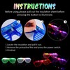 Honoson 48 pcs LED Glasses 6 Color Light Up Glasses