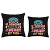 Funny Body Positivity No Diet Statement Donut Throw Pillow
