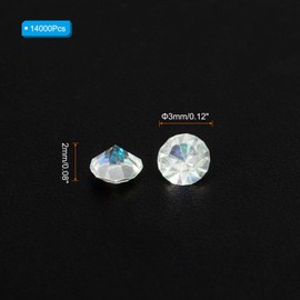 PATIKIL 14000Pcs Wedding Table Scatter Confetti Crystals 3mm Acrylic Diamonds Vase Fillers Gems for Table Centerpiece Decorations Bridal Shower Party, Mint Green AB