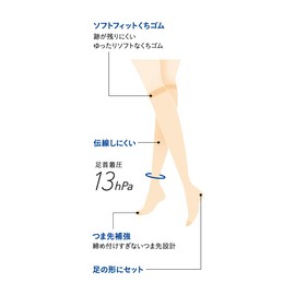 Gunze SBS520 Women's Short Stockings, Sabrina, 3 Pairs Set, Shape, Tightens Beautifully, Difficult to Run, nude beige