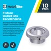 Holdrite Fixture Outlet Box Escutcheon, Pack of 10, Chrome Trim