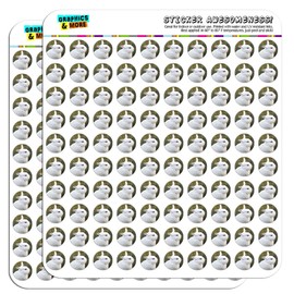 Bunny Rabbit White Easter 1/2" (0.5") Planner Calendar Scrapbooking Crafting Stickers - Opaque