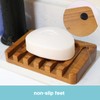 Soap Dish with Slanted Waterfall Design by HTB, Bar Soap