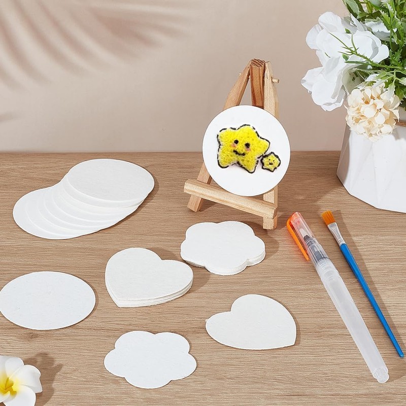 Tebbomp 30 Pcs Foam Texture Paper 3D Drawing Magic Canvas
