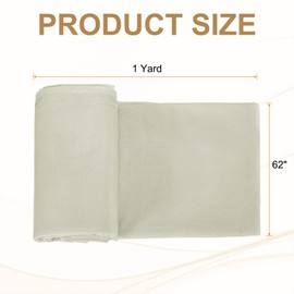 PATIKIL 62 Inch Wide Mesh Fabric Slightly Stretchy for Sewing Backpack Pocket and Straps, Netting Clothes, Netting Bags, Shopping Bags, Beige Gray 1 Yard