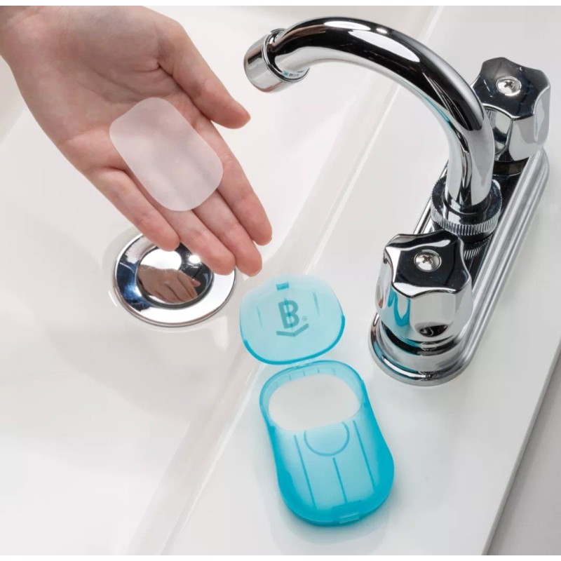 Betterware Jabón De Viaje Láminas Papel Manos Estuche Portátil Bolsillo