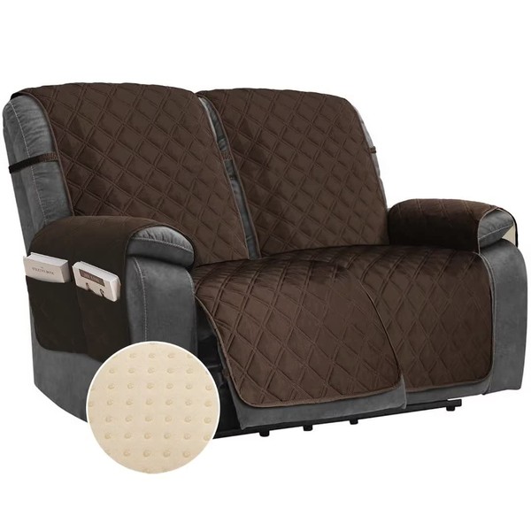 TOMORO Non-Slip Loveseat Recliner Cover, 100% Waterproof Quilted Recliner Chair