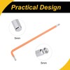 WorkBless 5mm Ball End Hex Key Wrench 2 Pcs, l