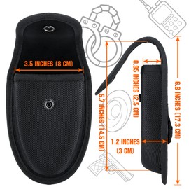 IronSeals Heavy Duty Nylon Tactical Handcuffs Pouch Holder Handcuff Sheath-Holster-Holder (Handcuffs Holder + Nylon Belt)