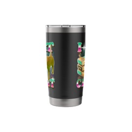 I Eat Cement Funny Cat Meme Absurd Surreal Gen-Z Humor Stainless Steel Insulated Tumbler