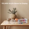 YELARXI Acrylic Box with Lid, 2.36 x 2.36 x 0.79