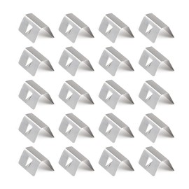 JNNJ Pack of 20 Wind Rain Deflector Clips, Car Wind Deflectors Stainless Steel Wind Deflector Channel Stainless Steel Fixation Hold Fitting Clips Replacement Fit