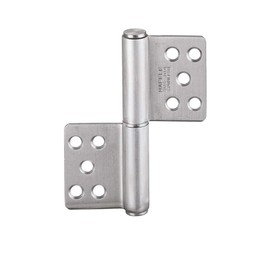 Gedotec Startec H2205 Screw-On Door Hinge for Unfolded Wooden Doors & Interior Doors, Screw-On Hinge Stainless Steel Matt Brushed Load Capacity up to 80 kg, Pack of 1 Door Hinge Room Door & Garden