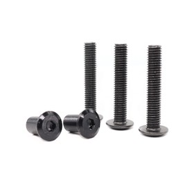 binifiMux 10-Pack Black M8 35mm Countersunk Rivet Socket Cap Connecting Bolts Cap Nuts Assortment Kit for Furniture Connecting