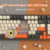ATTACK SHARK K8 Wireless Mechanical Keyboard, Trip-Mode BT5.0/2.4G/Wired Gaming Keyboard