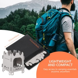 Lixada Camping Stove Wood Burning Stove Portable Stainless Steel Backpacking Stove for Picnic BBQ Camp Hiking