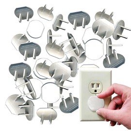 Electrical Outlet Safety Caps For Childproofing/Baby Cover Plugs and Draft Insulation Pack (White, 36 Pc)