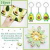 SUNSK Pencil Case with Avocado Pattern Avocado Key Pendant Avocado