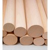Btibpse Wooden Round Closet Rod Polished Wood Wardrobe Closet Rod