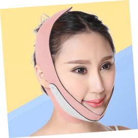 Outanaya Face Lifting Mask Strap Adjustable Chin Lifting Strap for Double Chin Reduction Suitable for Skin Types Pink