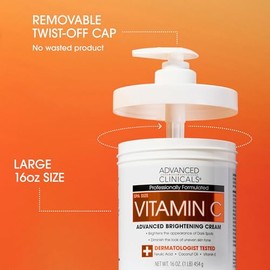 ADVANCED CLINICALS 2 PACK SET - CREMA CORPORAL A. HIALURONICO CON ACEITE DE BORRAJA, ESCUALANO Y VITAMINA E + CREMA CORPORAL VITAMINA C ILUMINACION CON A. FERULICO, A. DE COCO Y VITAMINA E 454GR/CU