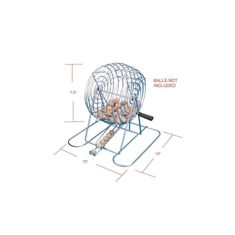 S&S Worldwide Deluxe Metal Bingo Cage. Sturdy 7-1/2" Metal Cage