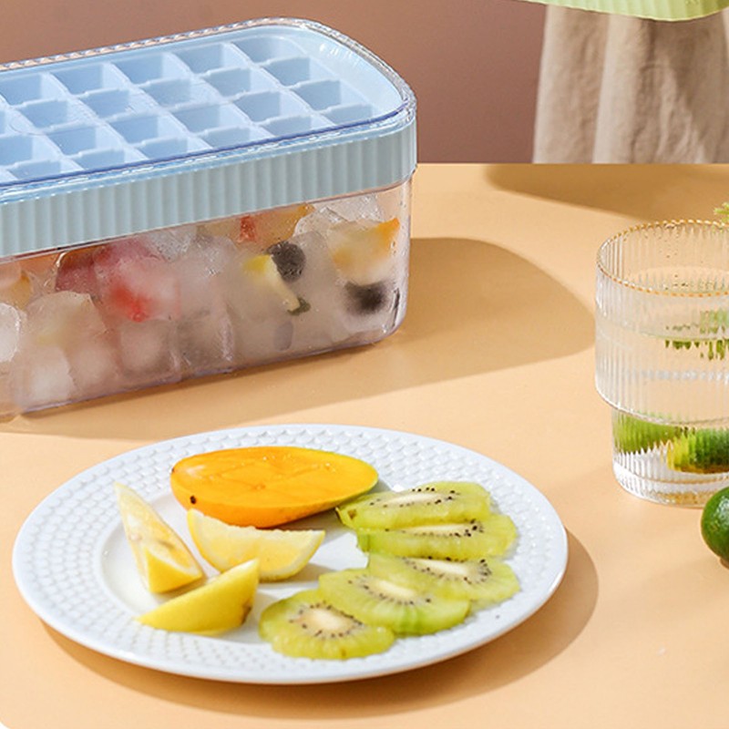 Ice Tray Stackable Large Capacity Household Summer Silicone Blue Ice