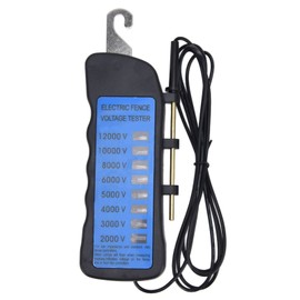 12KV Neon Fence Voltage Tester, 8 Neon Indicator Lights Waterproof Electric Fence Tester Fault Finder Farming Equipment Portable Testing Tool, 2000-12000V