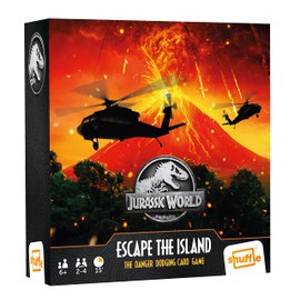 Shuffle Escape The Island Jurassic World Card Game, 2 to 4 Players to 6 Years Old