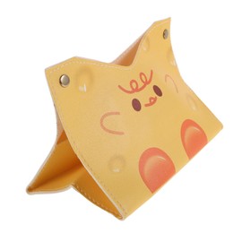 MAGICLULU Cute Rectangular Pu Leather Tissue Box Holder Stylish Organizer for Bathroom Kitchen and Living Room Generous Storage for Easy Access to Tissues Decor Cheese Yellow