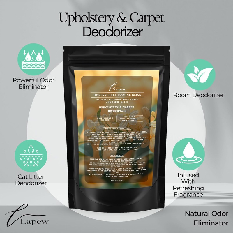 LaPew Honeysuckle Jasmine Bliss Bundle – Carpet Deodorizer Powder &