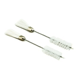 AKORD Dual End Sewing Machine Cleaning Brush 150mm, Steel, Silver/White