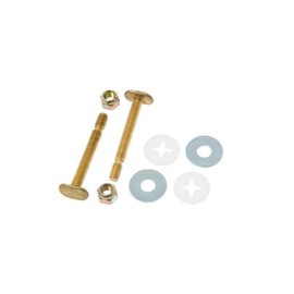 Black Swan 12010 Solid Brass Snap-Off Closet Bolts 1/4" x 2 1/4" - Birdy Bolt Jr for Easy Toilet Installation - Includes 2 Bolts, 2 Round Washers, 2 Open-End Nuts, 2 Plastic Stand-Up Washers