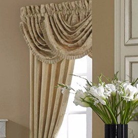 J Queen New York Napoleon Gold Valance - Waterfall - Medallion