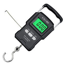 Luggage Scale Hand Scale Fishing Scale with Measuring Tape Ruler 165lb/75kg Backlit LCD Screen