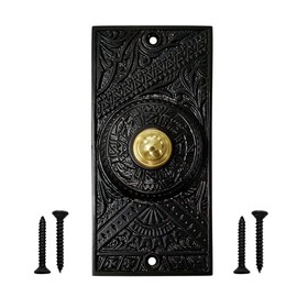 Akatva Door Bell Button – Bell Push Button – Doorbell Chime Wired - Doorbell Button Wired – Door Bell Ringer Button – Doorbell Button Replacement – Wired Doorbell Button - Antique Black Finish