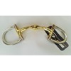 S-Products EQUESTRIAN D-RING CURVED MOUTHPIECE DOUBLE JOINTED LOZENGE HORSE SNAFFLE