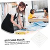 Gatuida Quilting Ruler Multifunctional Acrylic Sewing Ruler with Cutter Design