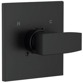 Replacement for Delta 13/14 Series Shower Valve Trim Kit, Black Shower Handle Set for Delta R10000 Valve, (Cartridge and Valves Not Included), Matte Black