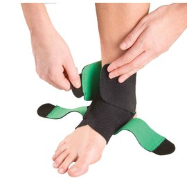 Mueller Green Adjustable Ankle Support, Black/Green, One Size Fits Most | Mueller Green is made from recycled materials